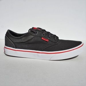 Vans - Authentic - Youth,  Dark gray with Red details